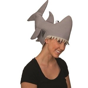 Two Grey Shark Hats